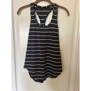 Women's Lululemon Black & White Striped Tank Top S